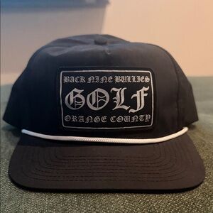 Back Nine Bullies Unstructured Black Golf Cap